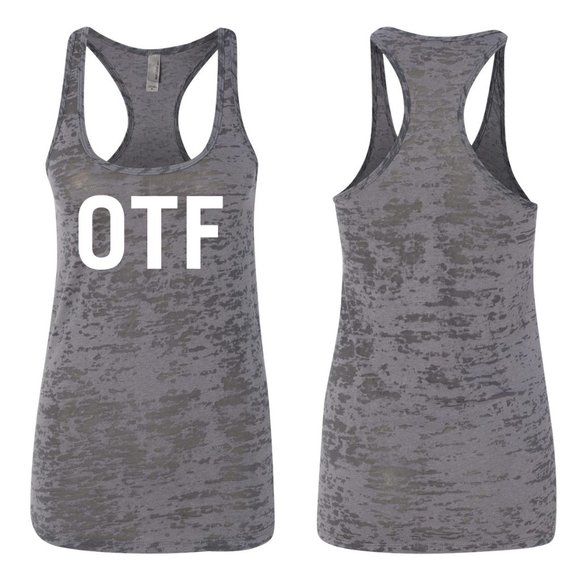 OTF Next Level ladies Burnout Racerback tank GRAY - Picture 1 of 1